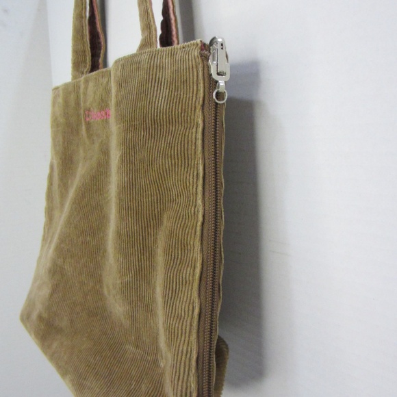 Y2K Aeropostle Reversible Brown Corduroy 2 Strap Shoulder Bag - Picture 2 of 8